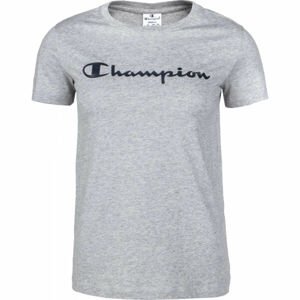Champion CREWNECK T-SHIRT Dámské tričko, Šedá,Černá, velikost