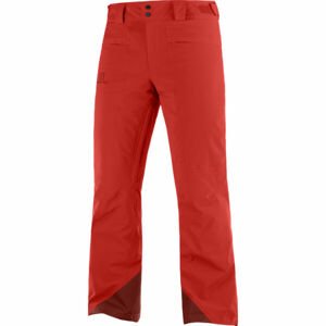 Salomon BRILLIANT PANT M Pánské lyžařské kalhoty, červená, veľkosť M