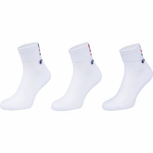 Champion ANKLE SOC DOUBLE LOGO X3 Unisex ponožky, bílá, velikost 35-38