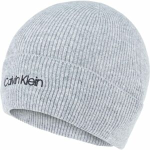Calvin Klein ESSENTIAL KNIT BEANIE Dámská čepice, šedá, velikost UNI