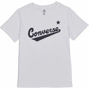 Converse SCRIPTED WORDMARK TEE Dámské tričko, Bílá,Černá, velikost XS