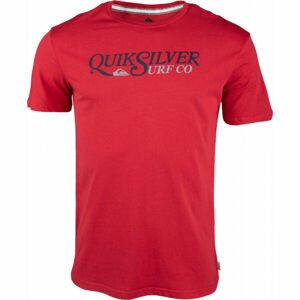 Quiksilver DENIAL TWIST SS Pánské triko, Červená,Černá, velikost L