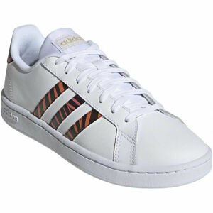 adidas GRAND COURT Dámská volnočasová obuv, Bílá,Černá,Růžová, velikost 7