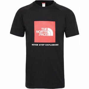 The North Face RAG RED BOX TE Černá XL - Raglánové pánské triko