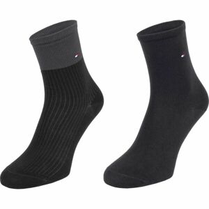 Tommy Hilfiger WOMEN 2P TENCEL SHORT SOCK COLORBLOCK Dámské ponožky, černá, veľkosť 35-38