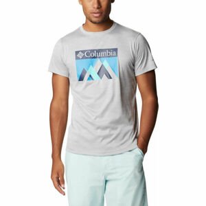 Columbia ZERO RULES SHORT Pánské triko, Šedá,Bílá,Tmavě šedá,Světle modrá, velikost S