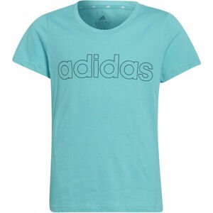 adidas LINEAR TEE Dívčí tričko, zelená, velikost
