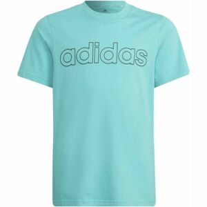adidas LIN T Chlapecké tričko, Zelená,Černá, velikost 128
