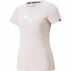 Puma POWER GRAPHIC TEE Dámské sportovní triko, Růžová,Bílá, velikost XS