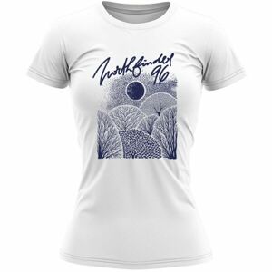 Northfinder JAZMINE Dámské tričko, Bílá,Tmavě modrá, velikost M
