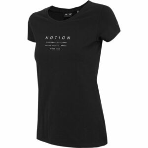 4F WOMEN'S T-SHIRT Dámské tričko, černá, velikost XS