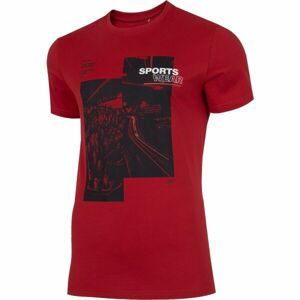 4F MENS T-SHIRT Pánské tričko, červená, velikost