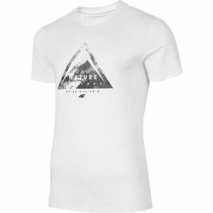 4F MEN'S T-SHIRT Pánské tričko, bílá, veľkosť XXL
