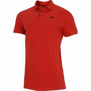 4F MEN'S T-SHIRT Pánské polo tričko, červená, veľkosť XXL