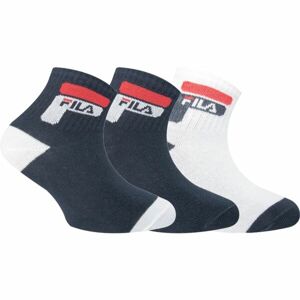 Fila JUNIOR BOY 3P Chlapecké kotníkové ponožky, Černá,Bílá,Červená, velikost