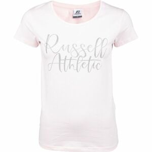 Russell Athletic CREWNECK WOMEN T-SHIRT Dámské tričko, Růžová,Stříbrná, velikost S