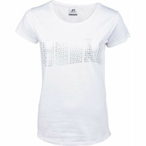 Russell Athletic CURVE FLOW Dámské tričko, Bílá,Stříbrná, velikost XS