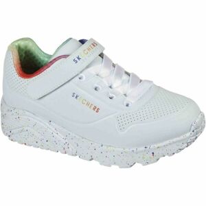 Skechers UNO LITE-RAINBOW SPECKS Dívčí volnočasové boty, bílá, velikost 29