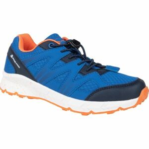 ALPINE PRO LAMBARO Dětská outdoorová obuv, Modrá,Tmavě modrá,Bílá,Oranžová, velikost 34