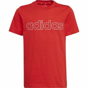 adidas LIN T Chlapecké tričko, červená, velikost 116