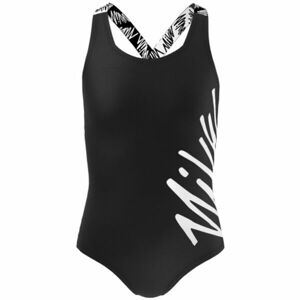 Nike SCRIPT LOGO Dívčí jednodílné plavky, černá, veľkosť S