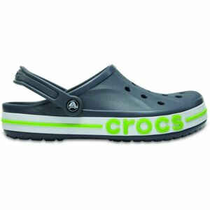 Crocs BAYABAND CLOG Unisex pantofle, Tmavě šedá,Zelená,Bílá, velikost M8W10