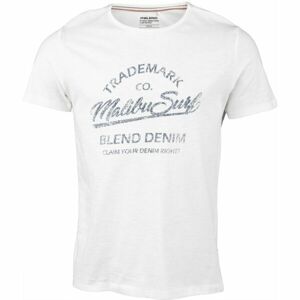 BLEND T-SHIRT SS Pánské tričko, Bílá,Tmavě šedá, velikost XL