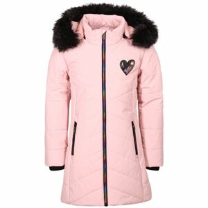 Lewro ALVINA Dívčí zimní kabát, růžová, velikost 116-122