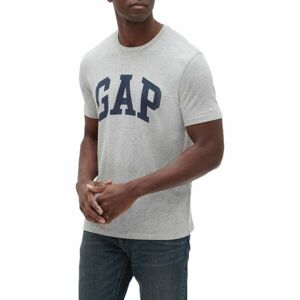 GAP BASIC LOGO Pánské tričko, šedá, veľkosť L