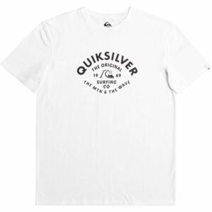 Quiksilver SCRIPT TALK FRONT SS Pánské triko, bílá, velikost XXL