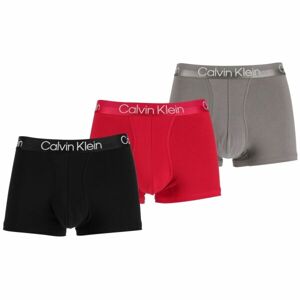 Calvin Klein TRUNK 3PK Pánské boxerky, červená, veľkosť L