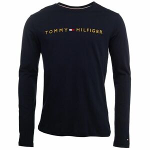 Tommy Hilfiger TOMMY ORIGINAL-CN LS TEE LOGO Pánské triko s dlouhým rukávem, tmavě modrá, veľkosť L