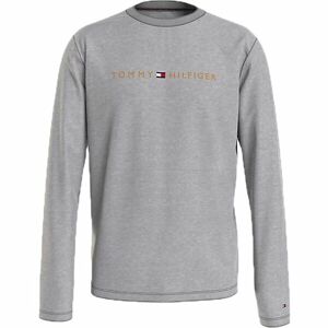 Tommy Hilfiger TOMMY ORIGINAL-CN LS TEE LOGO Pánské triko s dlouhým rukávem, šedá, velikost L