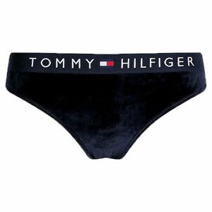 Tommy Hilfiger VEL-BIKINI VELOUR Dámské kalhotky, černá, velikost S