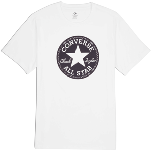 Converse STANDARD FIT CENTER FRONT CHUCK PATCH KNOCK OUT TEE Pánské tričko, bílá, veľkosť L