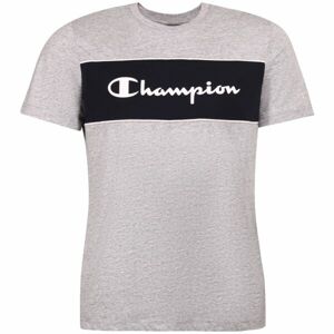 Champion CREWNECK COLOR BLOCK T-SHIRT Pánské tričko, šedá, velikost XXL