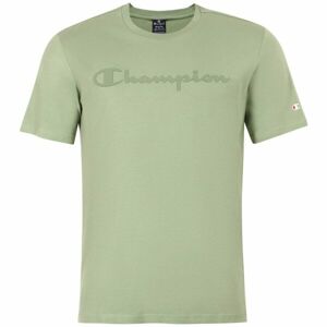 Champion CREWNECK LOGO T-SHIRT Pánské tričko, světle zelená, velikost S