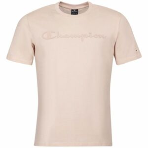 Champion CREWNECK LOGO T-SHIRT Pánské tričko, růžová, velikost XXL
