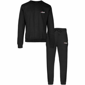 Fila BRUSHED COTTON FLEECE CREW Pánské pyžamo, černá, velikost XL