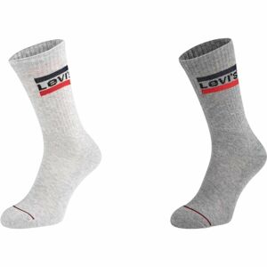 Levi's REGULAR CUT SPRTWR LOGO 2P Ponožky, šedá, velikost 39-42