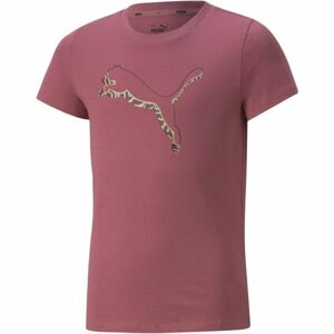 Puma Dívčí triko Dívčí triko, růžová, velikost 140