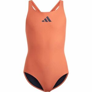adidas 3 BARS Dívčí plavky, oranžová, velikost