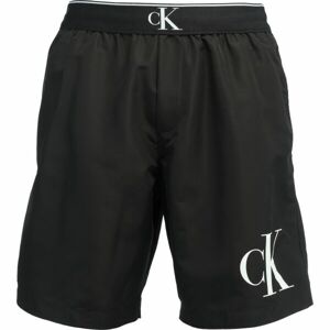 Calvin Klein MONOGRAM-LONG WAISTBAND Pánské koupací šortky, černá, velikost L