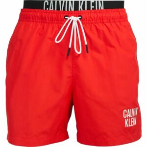 Calvin Klein INTENSE POWER-MEDIUM DOUBLE WB Pánské koupací šortky, červená, velikost XXL