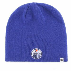 47 NHL EDMONTON OILERS BEANIE Klubová zimní čepice, modrá, velikost UNI