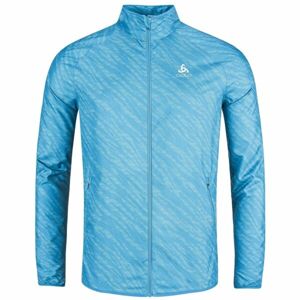 Odlo ESSENTIAL LIGHT PRINT Pánská běžecká bunda, modrá, velikost L