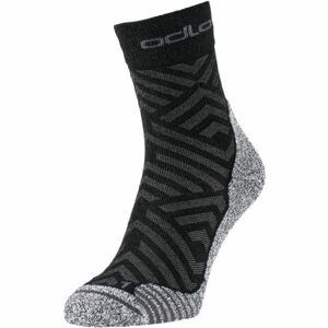 Odlo ACTIVEWARM HIKE GRAPHIC SOCKS Turistické ponožky, černá, velikost 36-38