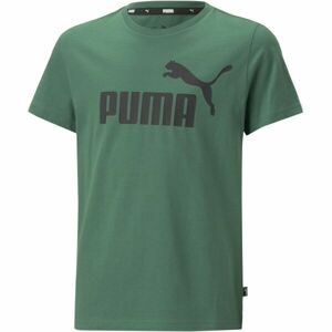 Puma ESS LOGO TEE B Chlapecké triko, zelená, velikost 128