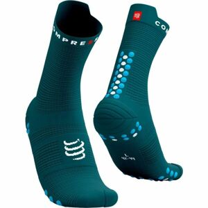 Compressport PRO RACING SOCK v4.0 RUN HIGH Běžecké ponožky, tmavě zelená, velikost T2