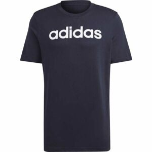 adidas LINEAR TEE Pánské tričko, tmavě modrá, velikost